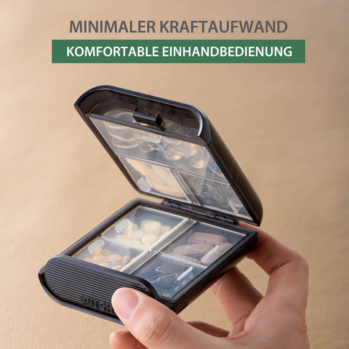 Tablettenbox 7 Tage Klein Schwarz Pillendose Klein Medikamentenbox Medikamenten  Aufbewahrung | Medikamentenbox | Aufbewahrungsboxen | Aufbewahrung &  Organisation | Plazotta Lifestyle