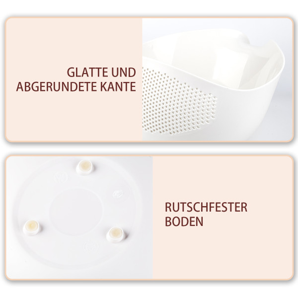 Design Küchen Sieb / Abtropfsieb Weiß