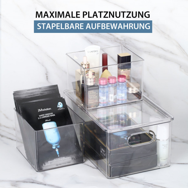 Aufbewahrungsbox Transparent Deckel Allzweckbox Stapelbox Klarsichtbox Organizer