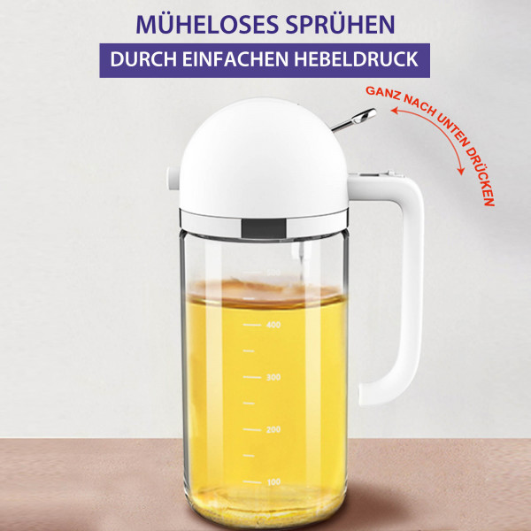 2-in-1 Ölsprüher Ölspender Essig Öl Sprühflasche Sprayer Heißluftfritteuse Grill