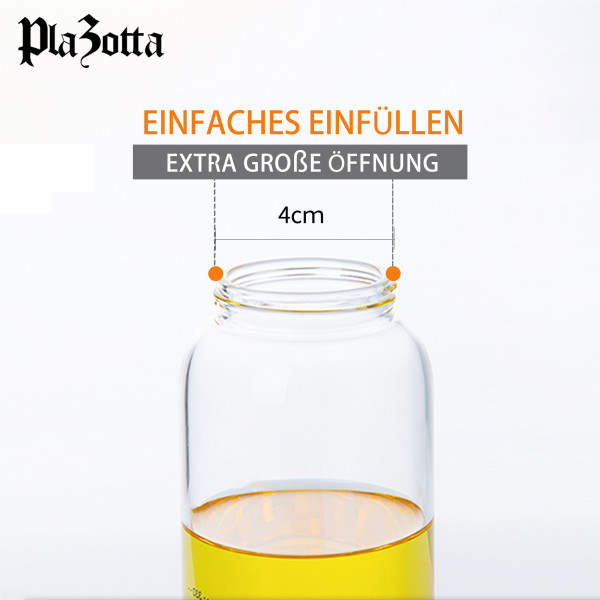 Ölflasche 500ml Ölspender Essigspender mit Skala Tropffreier Ausgießer