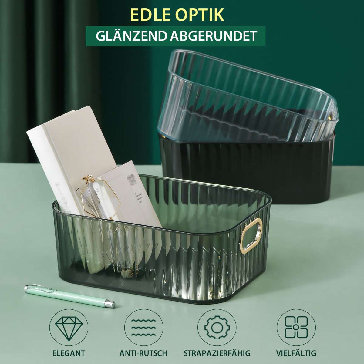 Aufbewahrungsbox Transparent mit Deckel L | Aufbewahrungsbehälter | Aufbewahrungsboxen | Aufbewahrung & Organisation