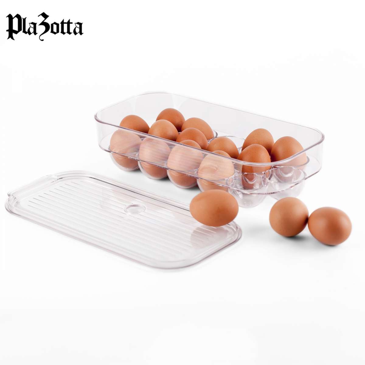 HAMPPLIES Eierbehälter Kühlschrank - PP Material 6-Fach Aufbewahrung