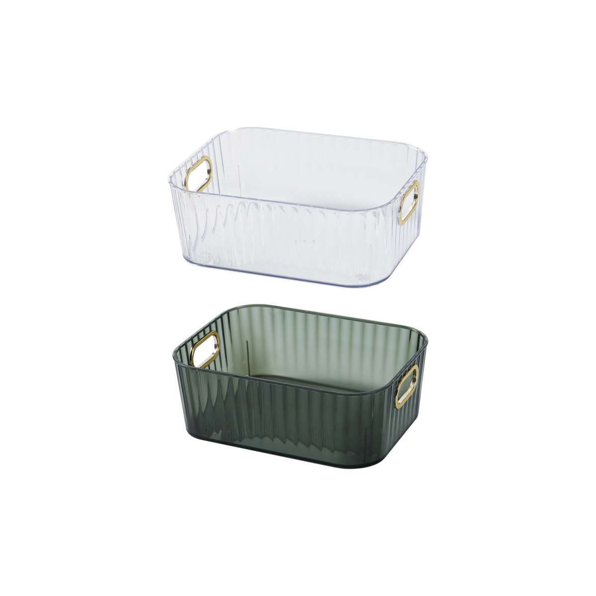 Mocrop 15-teiliges Aufbewahrungsboxen-Set – Kunststoff-Körbe 20,5x14x7cm Mit Griffen, 6 Farben