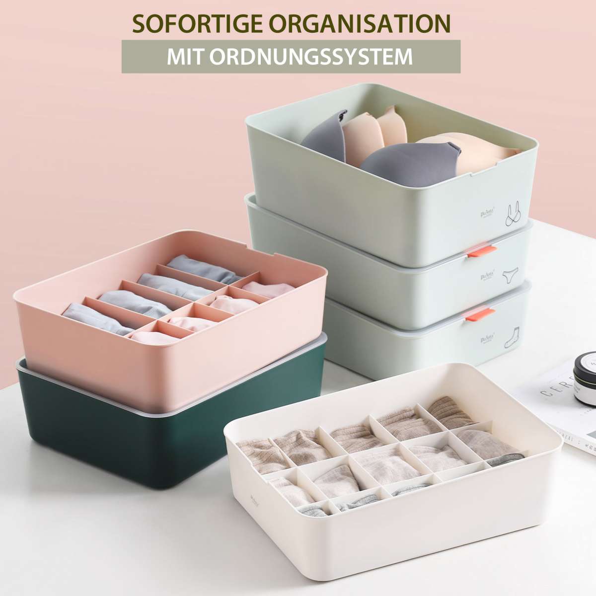 Unterwsche Organizer Deckel Aufbewahrungsbox Ordnungssystem Schrank  Schublade | Plazotta Lifestyle