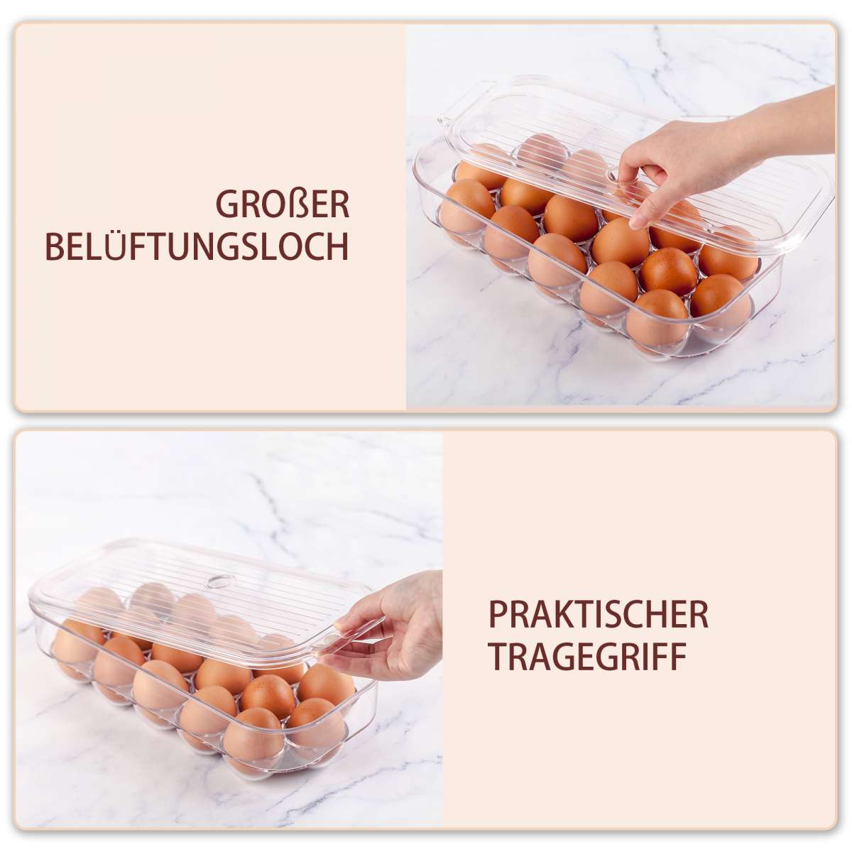 Eierbehälter Für Kühlschrank - Eierspender Für 15 Eier