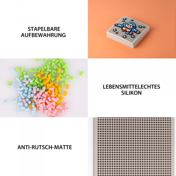 DIY Puzzle Untersetzer Silikon Stecker Set 1000 Stück 10 Farben