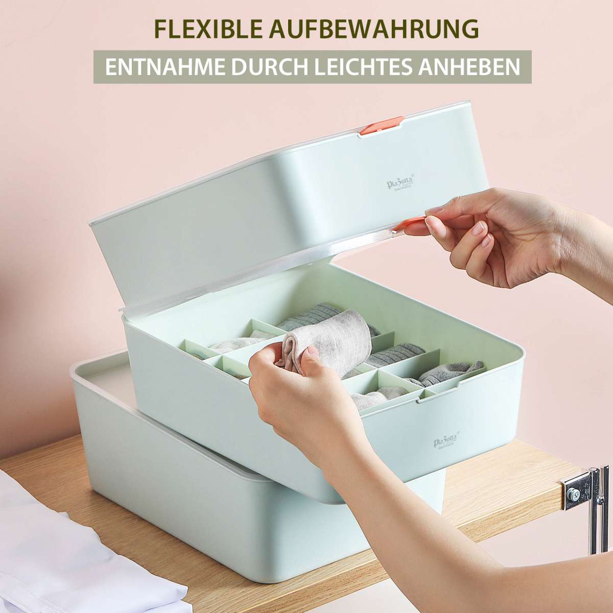 Aufbewahrungsbox fr Unterwsche mit Deckel 1 Fach Wei | Plazotta Lifestyle