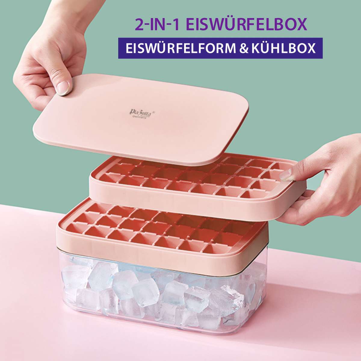 Silikon Eiswürfelform – 6 Große Runde Würfel (5 Cm), Mit Deckel, Für Whisky & Cocktails