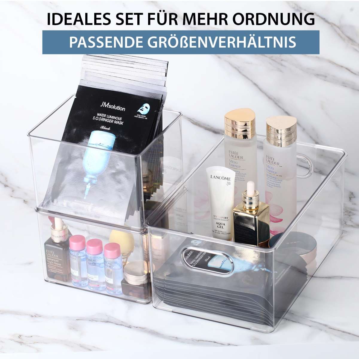 2 Stück Leere Puderboxen 50 Ml – Transparenter Kunststoff Mit Weißem Deckel & Sieb, Maße 7x7x3 Cm
