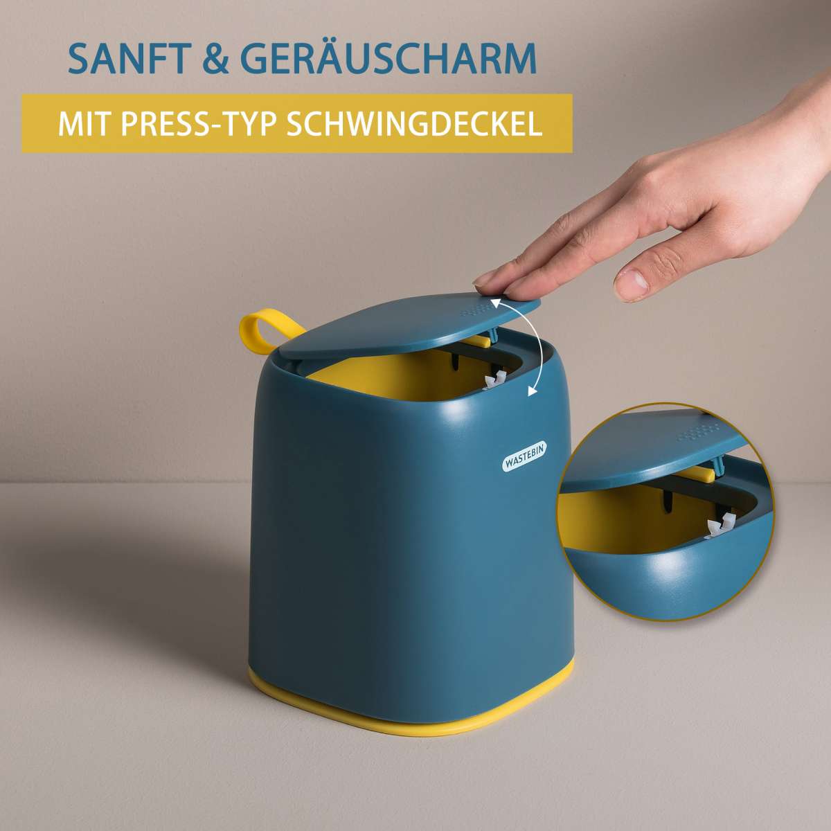 Tischeimer mit Deckel klein | Müll- und Abfalleimer | Aufbewahrung & Organisation