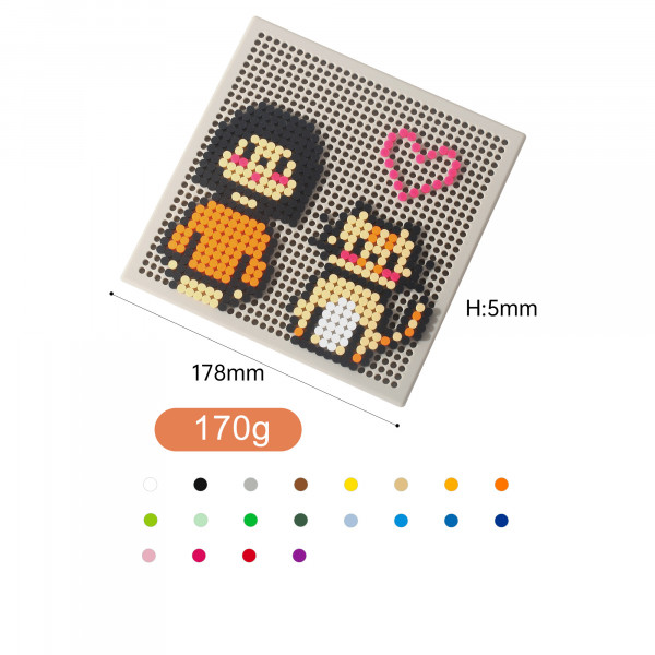DIY Puzzle Untersetzer Silikon Starter Set 1 x Untersetzerplatte + 1000 Stecker 10 Farben
