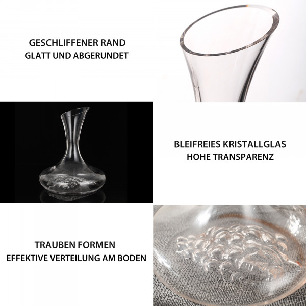 1,5 L Weinkaraffe Kristallglas