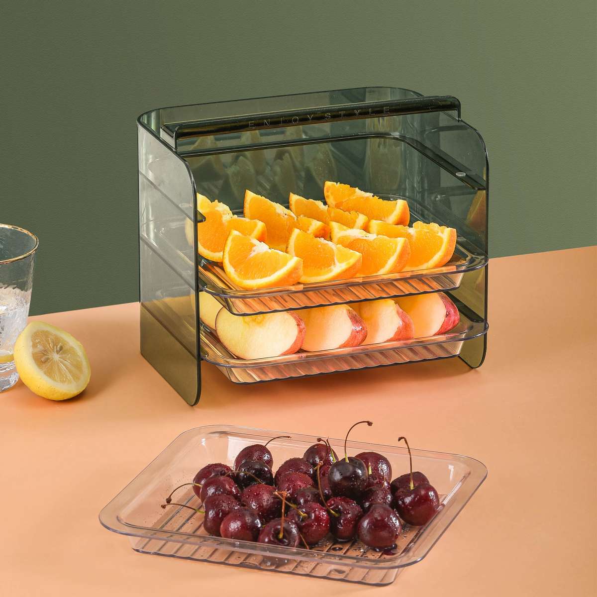 Backblech-Stapel – 16 Stück, Stapelbare Tabletts Aus Kunststoff, Platzsparend Für Kühlschrank & Gefrierfach