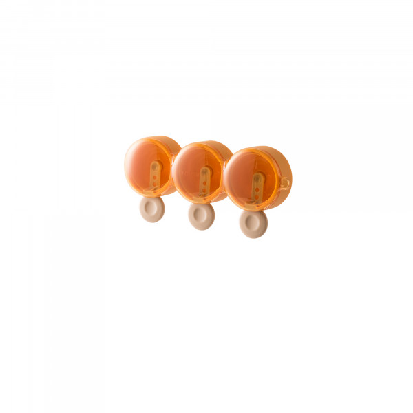 3er Mini Eisformen Orange Silikon mit Deckel Donut Silikonform Eis am Stiel Wassereis