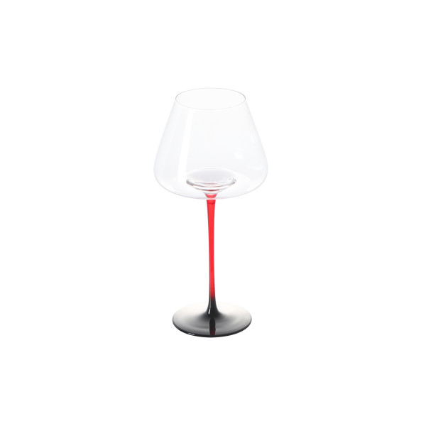Weinglas Rotweinglas Weißweinglas mit rotem Stiel Kristallglas 250ml