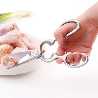 LIVINGO Küchenschere Aus Edelstahl – 21,6 Cm, Scharf, Mit Flaschenöffner & Nussknacker, Spülmaschinengeeignet