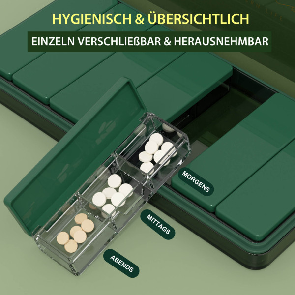 Tablettenbox 3/7 Tage 3 Fächer Pillendose Pillenbox Medikamentenbox Tablettenteiler