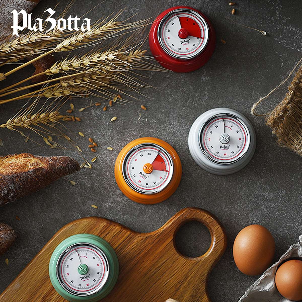 Design Küchentimer Weiß Edelstahl Magnetisch | Kurzzeitmesser | Küchenhelfer | Kochen & Küche