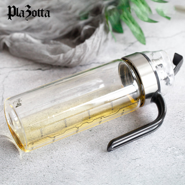 Ölspender 500ml Glas mit Skala Auto Flip Essig Ölflasche Tropffrei