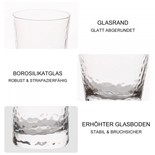 Tumbler Gläser Set Irisierend Wassergläser Trinkgläser Saftgläser Cocktailgläser